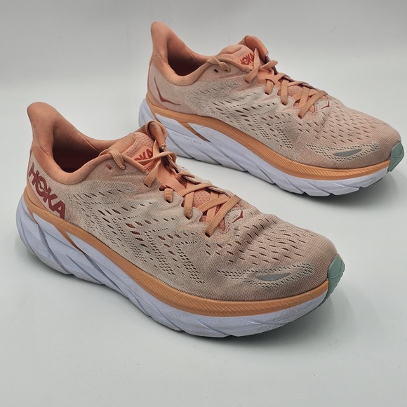 HOKA Clifton 8 Women's Orange Running Shoe Sneakers Size 11 B - Picture 4 of 12